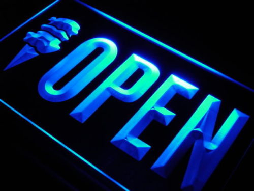 OPEN Ice Cream Cafe Shop Display Neon Light Sign